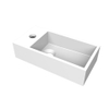 Arcqua Flair lave-mains - 36x18x9cm - marbre coulé - trou robinet gauche - blanc mat SW1474765