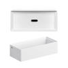 Clou Aluite lave-mains - 38x18x10cm - rectangulaire - sans trou robinet - blanc mat SW241665