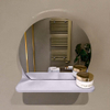 Mondiaz SPOT miroir – Ø 30 cm – avec tablette – Cale (gris clair) SW1235492