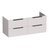BRAUER Elevate meuble sous-lavabo 120 sans poignées rapportées 4 tiroirs à fermeture en douceur et 2 découpes pour siphon - sable mat SW1200128