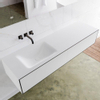 MONDIAZ LAGOM 160cm badmeubel solid surface urban 2 lades Wastafel cloud links zonder kraangat SW409227 MONDIAZ LAGOM 160cm badmeubel solid surface urban 2 lades Wastafel cloud links zonder kraangat SW409227