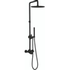 Crosswater Union Exposed Regendoucheset - opbouw - glijstang - handdouche - gecoat zwart mat SW968242