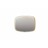 INK SP31 miroir - 120x4x80cm contour dans un cadre en acier incl dir LED - chauffage - changement de couleur - dimmable et interrupteur - or brossé mat SW1232792