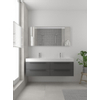 Bruynzeel Bando badmeubelset 150x45cm 2 kraangaten 2 wasbakken 4 lades met spiegel met softclose Composiet grafiet SW383502 Bruynzeel Bando badmeubelset 150x45cm 2 kraangaten 2 wasbakken 4 lades met spiegel met softclose Composiet grafiet SW383502