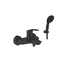Grohe Eurosmart Badkraanset - eengreeps - opbouw - ronde handdoucheset - matte black (mat zwart) SW1204273