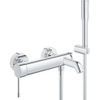 GROHE Essence New badkraan met omstel en koppelingen met douchegarnituur chroom 0442588