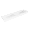 Mondiaz ZINK Vrijhangende wastafel - 180cm - 2 wasbakken - rand 12cm - Talc SW434124