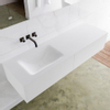 MONDIAZ LAGOM 150cm badmeubel solid surface talc 2 lades Wastafel cloud links zonder kraangat SW409031 MONDIAZ LAGOM 150cm badmeubel solid surface talc 2 lades Wastafel cloud links zonder kraangat SW409031