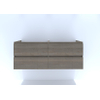H&R Badmeubelen Infinity Wastafelonderkast - 140x44.8x55cm - 3D-front - 4 lades - sifonuitsparing links - greeploos - charleston SW749760