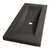 BRAUER Magma Vasque peu profonde 80x40x5cm - 1 bassin - 0 trous de robinet - pierre naturelle - basalte anthracite SW23894