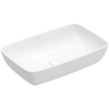 Villeroy & Boch Artis opzetwastafel rechthoekig - 58x38cm - zonder overloop CeramicPlus - White Alpine (glans wit) 1025297