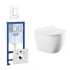 Nemo Spring Purcompact Rimfree toiletset bestaande uit Grohe inbouwreservoir, met softclose toiletzitting quick release en bedieningsplaat wit SW533187 Nemo Spring Purcompact Rimfree toiletset bestaande uit Grohe inbouwreservoir, met softclose toiletzitting quick release en bedieningsplaat wit SW533187