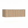 H&R Badmeubelen Juice Wastafelonderkast - 120x45x40cm - rechterhoek afgerond - 3D-front - 2 lades - geïntegreerde greep - french oak SW1259955