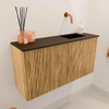 Mondiaz JOYA 80cm toiletmeubel - kleur Oak - Wastafel FAYE positie Rechts Zonder kraangat kleur Urban. SW1421249