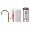 Quooker Fusion Round kokendwaterkraan - draaibare uitloop - Combi incl. Cube reservoir - Warm / kokend / bruisend / gefilterd water - Messing Patina (Goud) SW769518 Quooker Fusion Round kokendwaterkraan - draaibare uitloop - Combi incl. Cube reservoir - Warm / kokend / bruisend / gefilterd water - Messing Patina (Goud) SW769518