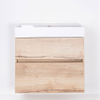 Saniclass Aurora Ensemble de meuble - 80cm - 2 tiroirs - lavabo céramique - sans trou de robinet - blanc - roble luz SW1138743