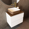 Mondiaz TOP 30 Plan sous vasque - 50x30x0.9cm - compatible comme plan de meuble - solid surface - Rust SW1020871