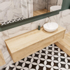 Mondiaz LUSH Meuble salle de bains avec 1 tiroir lavabo BARCO 150x30x45cm Droite 1 trou de robinet Washed oak SW409568