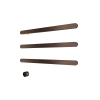 Hotbath &MORE Handdoekradiator - 80x57cm - soft square - 3 stangen - horizontaal - met schakelaar - tuscan bronze (brons) SW1245826