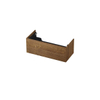 INK Wastafelonderkast - 100x45x37.6cm - 1 lade - push to open - met recht opdekfront - Eiken - Chocolate SW439360