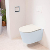 Mondiaz LAVIE hangtoilet – spoelrandloos – 36 x 53 cm – met softclose zitting – Clay (lichtblauw/grijs), zitting Linen (offwhite) SW1208647