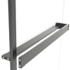 Fortifura Galeria handdoekrek voor inloopdouche - wandmontage / klemt op het glas - 140cm - inkortbaar - gunmetal SW1579866