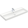 Villeroy & Boch Collaro lavabo à poser sur meuble - 120x47cm - avec trop-plein 1 trou de robinet CeramicPlus blanc SW358341