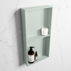 Mondiaz Easy nis 29.5x59.5x8cm voor Inbouw/opbouw 2 open vakken Solid surface Greey/Greey SW643753