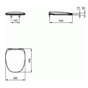 Ideal Standard Dea abattant de WC avec couvercle avec softclose fin blanc mat 0181269