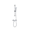 Adema Sparkle 2.0 Ensemble de bain - robinet de baignoire thermostatique - barre de douche 70 cm - douchette ronde - flexible de douche métallique - chrome SW1481412