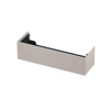 INK P2O Meuble sous-vasque - 140x45x37.6cm - 1 tiroir - push 2 open - façade à recouvrement droite - MDF laqué gris cachemire mat SW798164