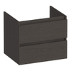 BRAUER Joy meuble sous-lavabo 60 2 tiroirs softclose - sans poignées - 1 découpe pour siphon - Timber Anthracite SW1201165