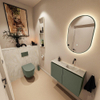 MONDIAZ TURE-DLUX Meuble toilette - 80cm - Army - EDEN - vasque Ostra - position droite - sans trou de robinet SW1104713