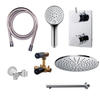 Wiesbaden Caral inbouw doucheset met 30cm ronde hoofddouche inclusief handdouche en handdouchehouder met geïntegreerde uitlaat inclusief inbouwdeel chroom SW377886 Wiesbaden Caral inbouw doucheset met 30cm ronde hoofddouche inclusief handdouche en handdouchehouder met geïntegreerde uitlaat inclusief inbouwdeel chroom SW377886