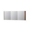 INK SPK1 armoire de toilette – 160 x 60 x 14 cm – 3 portes, portes-miroir double face – Noyer (Brun) mat SW493903