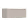 H&R Badmeubelen Juice Meuble sous vasque - 100x45x40cm - angle gauche arrondi - 1 tiroir - poignée intégrée - beige mat SW1109901