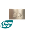 FugaFlow Metal Bedieningsplaat - bedieningspaneel voor Geberit UP320 inbouwreservoir - dualflush - ronde knoppen - metaal goud geborsteld SW999932