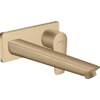 Hansgrohe Talis e Eengreeps wastafelmengkraan - afbouwdeel - voor wandmontage plaat - voorsprong 225 mm en PushOpen - afvoerplug - geborsteld brons SW297622