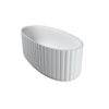 Riho Catching Waves vrijstaand bad - 174x82x56.5cm - ovaal - solid surface - mat wit SW1185389