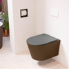 Mondiaz LAVIE hangtoilet – spoelrandloos – 36 x 53 cm – met softclose zitting – Rust (bruin), zitting Dark grey (grijs) SW1208606
