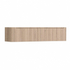 H&R Badmeubelen Juice Wastafelonderkast - 180x45x40cm - linkerhoek afgerond - 3D-front - 2 lades - geïntegreerde greep - rockford oak SW1260443