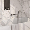 Brauer Chrome Edition Mitigeur bain sur gorge avec 2 robinets d'arrêt, bec déverseur et douchette 3 jets Chrome SW398014