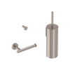 MAY Accessoires Ensemble d’accessoires composé de garniture de balai crochet de toilette et dérouleur Nickel brossé PVD SW1224701