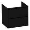 Saniclass New Future onderkast 59x45.5x55cm greeploos hangend met 2 softclose lades MDF hoogglans zwart SW24868 Saniclass New Future onderkast 59x45.5x55cm greeploos hangend met 2 softclose lades MDF hoogglans zwart SW24868