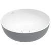 Villeroy & Boch Artis opzetwastafel - 43x43cm - zonder kraangat - zonder overloop CeramicPlus - French Linen (glans grijs) SW68816