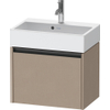 Duravit Ketho.2 Wastafelonderbouwkast - met 1 lade - 58.4x39x44cm - met greep antraciet - linnen mat SW772056