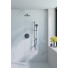 Fortifura Calvi Inbouw Regendoucheset - rond - thermostatisch - wandarm - glijstang - 25cm - hoofddouche - handdouche rond - gladde doucheslang - PVD - geborsteld gunmetal (antraciet) SW1189347