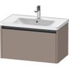 Duravit Ketho.2 Wastafelonderbouwkast - met 1 lade - 78.4x45.5x44cm - met greep antraciet - basalt mat SW772682