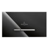 Villeroy & Boch Viconnect bedieningsplaat dualflush frontbediend - 25.3x14.5cm - glas zwart/RVS - Glass Black (glans zwart) SW106651