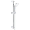 GROHE New Tempesta 100 Ensemble barre de douche - 60cm - douchette à main ronde - 2 types de jets - flexible de douche lisse - chrome/blanc SW108108